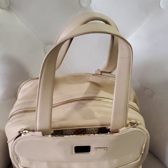 Jimmy Choo Chic Beige and Brown Women's Satchel - Picture 10 of 15
